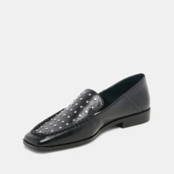 BENY FLATS BLACK STUDDED LEATHER^Dolce Vita Best