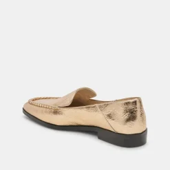 BENY FLATS GOLD DISTRESSED LEATHER^Dolce Vita Best