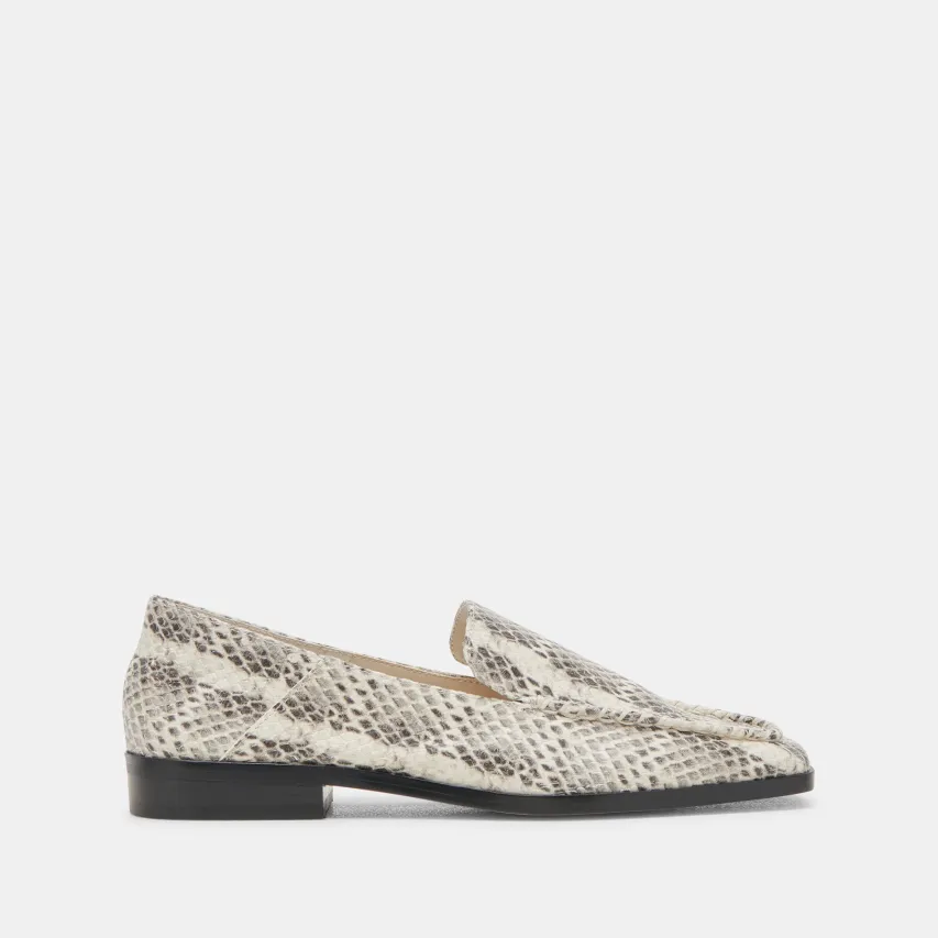 BENY FLATS GREY WHITE SNAKE EMBOSSED^Dolce Vita Discount