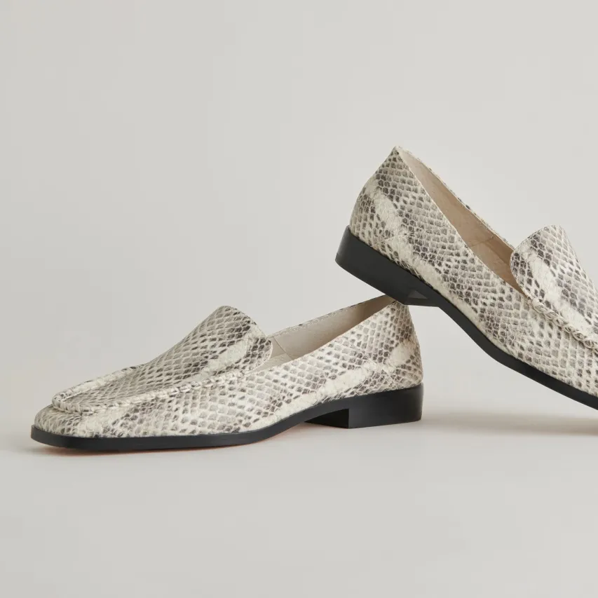 BENY FLATS GREY WHITE SNAKE EMBOSSED^Dolce Vita Discount