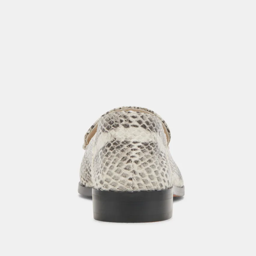 BENY FLATS GREY WHITE SNAKE EMBOSSED^Dolce Vita Discount
