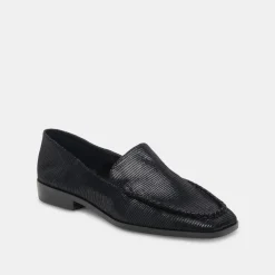 BENY FLATS ONYX EMBOSSED LEATHER^Dolce Vita Outlet