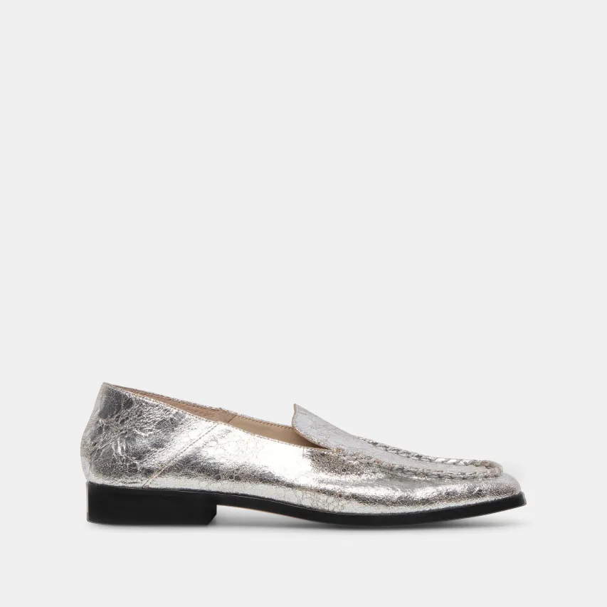 BENY FLATS SILVER DISTRESSED LEATHER^Dolce Vita Clearance