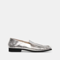BENY WIDE FLATS SILVER DISTRESSED LEATHER^Dolce Vita Clearance