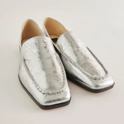 BENY WIDE FLATS SILVER DISTRESSED LEATHER^Dolce Vita Clearance
