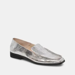 BENY WIDE FLATS SILVER DISTRESSED LEATHER^Dolce Vita Clearance