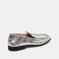 BENY WIDE FLATS SILVER DISTRESSED LEATHER^Dolce Vita Clearance