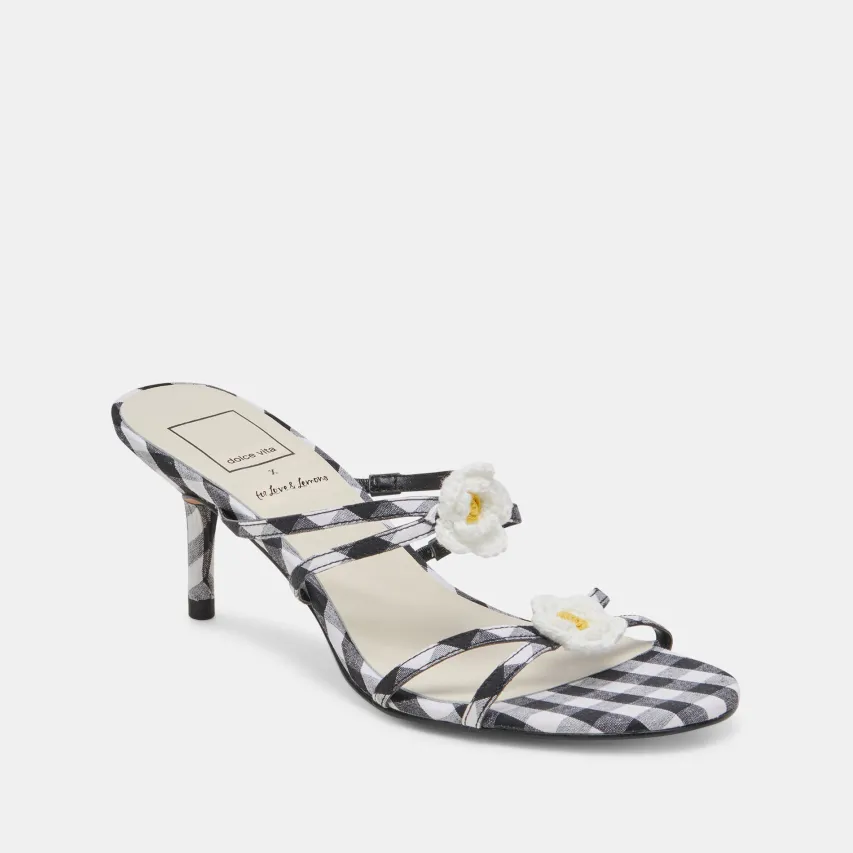 BETE HEELS BLACK WHITE GINGHAM^Dolce Vita Clearance