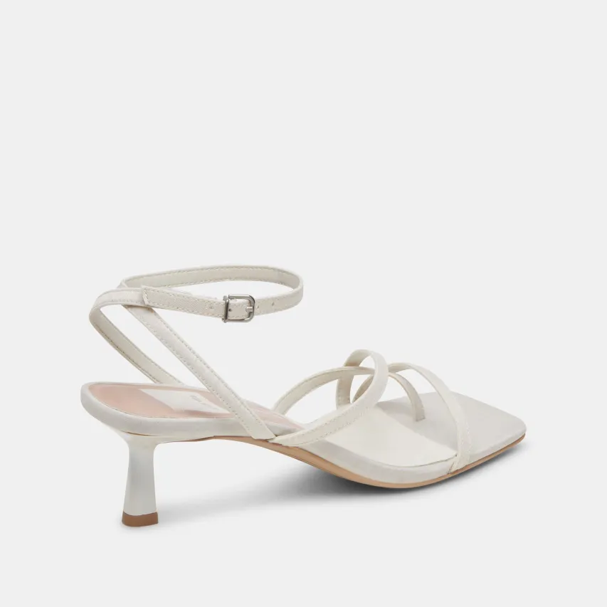BETSI HEELS OFF WHITE SATIN^Dolce Vita Clearance