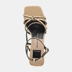 BEV BRAID HEELS BLACK NATURAL JUTE^Dolce Vita Clearance