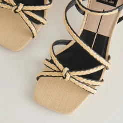 BEV BRAID HEELS BLACK NATURAL JUTE^Dolce Vita Clearance