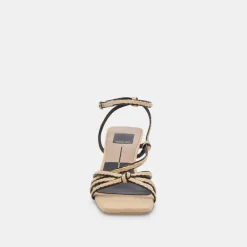BEV BRAID WIDE HEELS BLACK NATURAL JUTE^Dolce Vita Discount