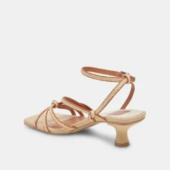 BEV BRAID WIDE HEELS BROWN NATURAL JUTE^Dolce Vita New