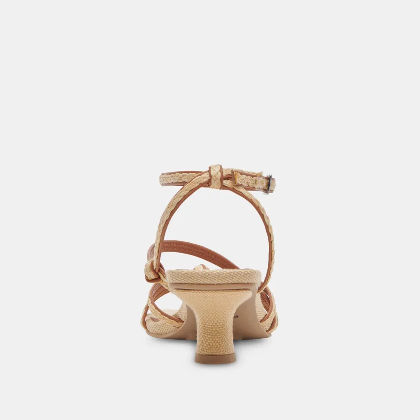 BEV BRAID WIDE HEELS BROWN NATURAL JUTE^Dolce Vita New