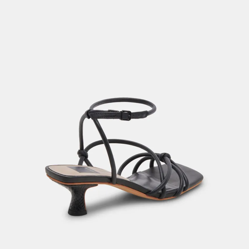 BEV HEELS BLACK LEATHER^Dolce Vita Clearance