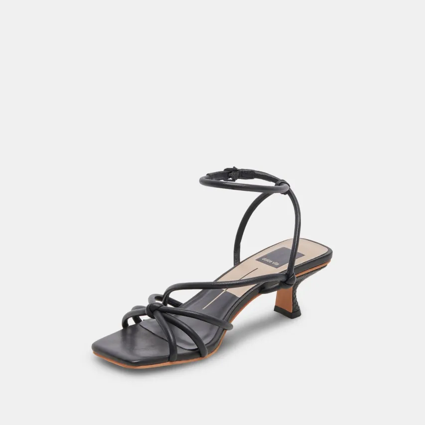 BEV HEELS BLACK LEATHER^Dolce Vita Clearance