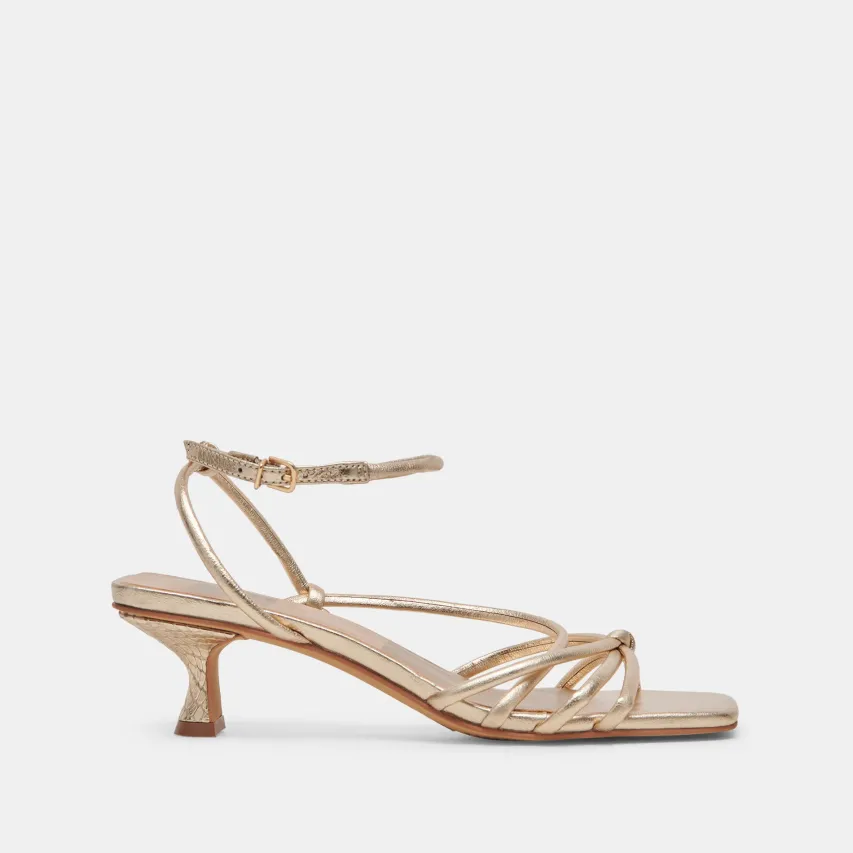BEV WIDE HEELS GOLD METALLIC LEATHER^Dolce Vita Fashion
