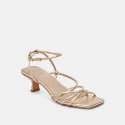 BEV WIDE HEELS GOLD METALLIC LEATHER^Dolce Vita Fashion