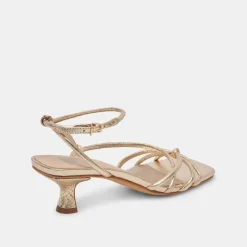 BEV WIDE HEELS GOLD METALLIC LEATHER^Dolce Vita Fashion