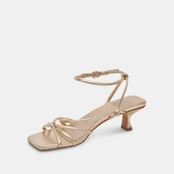 BEV WIDE HEELS GOLD METALLIC LEATHER^Dolce Vita Fashion