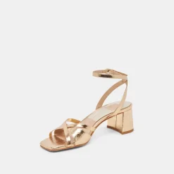 BLAKLY HEELS GOLD DISTRESSED LEATHER^Dolce Vita New