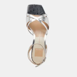 BLAKLY HEELS SILVER DISTRESSED LEATHER^Dolce Vita New