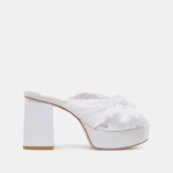 BLARE HEELS WHITE SATIN^Dolce Vita Discount