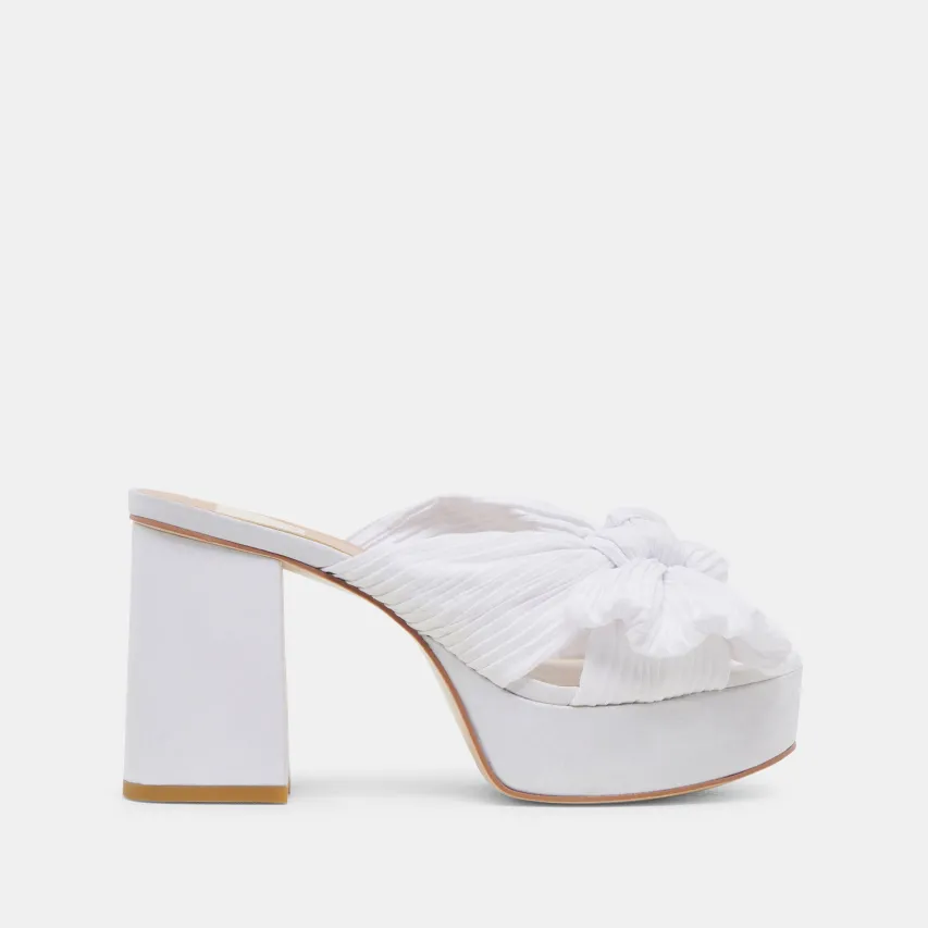 BLARE HEELS WHITE SATIN^Dolce Vita Discount