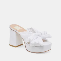 BLARE HEELS WHITE SATIN^Dolce Vita Discount