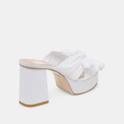 BLARE HEELS WHITE SATIN^Dolce Vita Discount