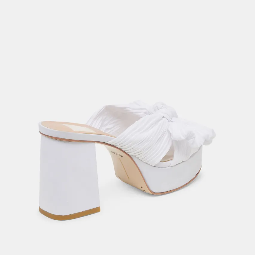 BLARE HEELS WHITE SATIN^Dolce Vita Discount