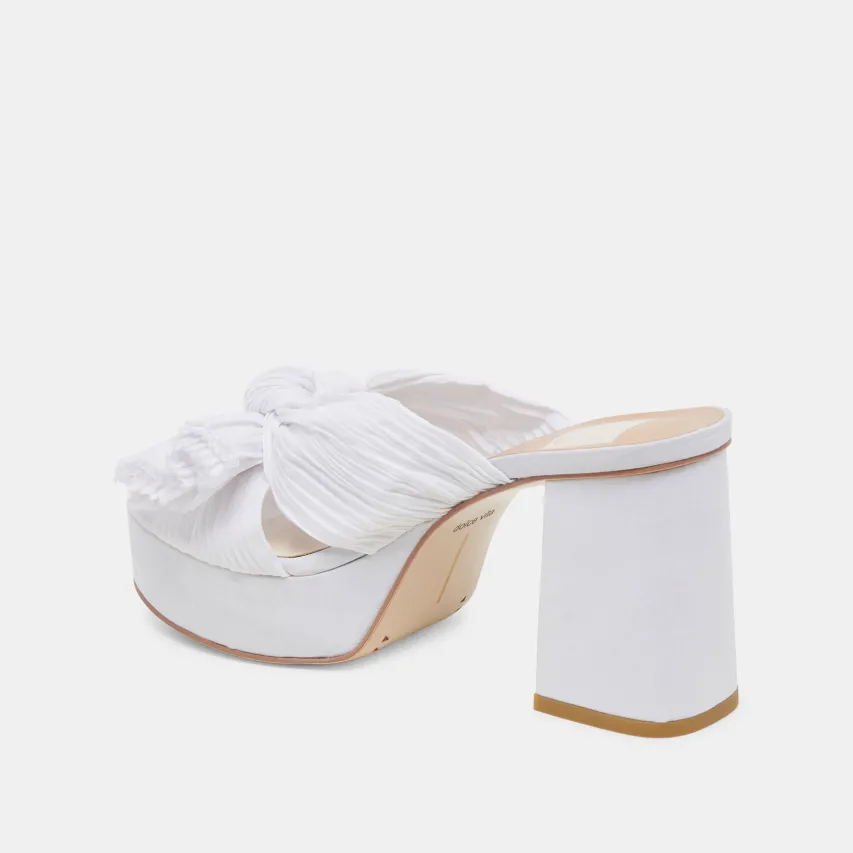 BLARE HEELS WHITE SATIN^Dolce Vita Discount