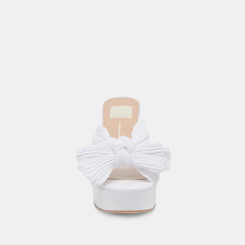 BLARE HEELS WHITE SATIN^Dolce Vita Discount