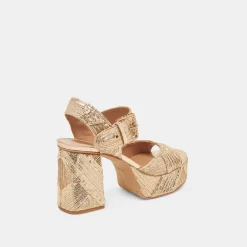 BOBBY DECO HEELS GOLD WOVEN STELLA^Dolce Vita Best