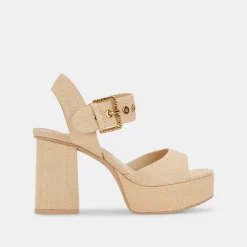 BOBBY HEELS NATURAL RAFFIA^Dolce Vita Discount