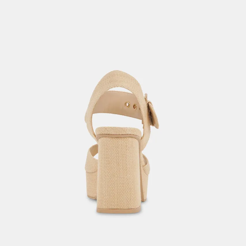 BOBBY HEELS NATURAL RAFFIA^Dolce Vita Discount