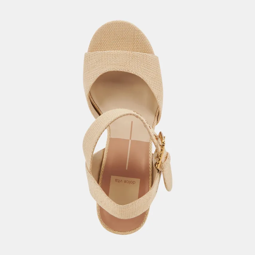 BOBBY HEELS NATURAL RAFFIA^Dolce Vita Discount