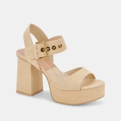 BOBBY HEELS NATURAL RAFFIA^Dolce Vita Discount