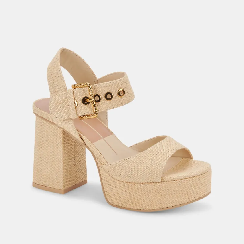 BOBBY HEELS NATURAL RAFFIA^Dolce Vita Discount