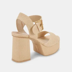 BOBBY HEELS NATURAL RAFFIA^Dolce Vita Discount