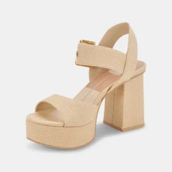 BOBBY HEELS NATURAL RAFFIA^Dolce Vita Discount