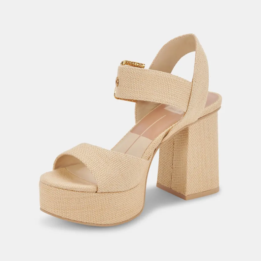 BOBBY HEELS NATURAL RAFFIA^Dolce Vita Discount