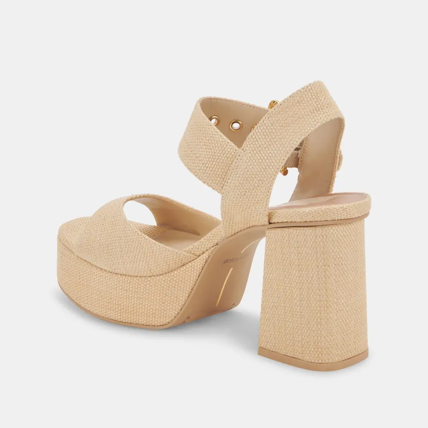 BOBBY HEELS NATURAL RAFFIA^Dolce Vita Discount