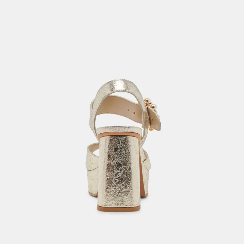 BOBBY PEARL HEELS VINTAGE GOLD PEARLS^Dolce Vita Clearance
