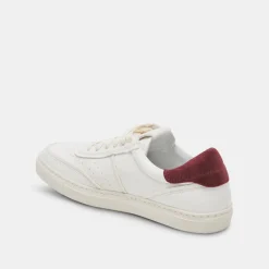 BODEN SNEAKERS WHITE MAROON LEATHER^Dolce Vita New