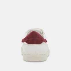BODEN SNEAKERS WHITE MAROON LEATHER^Dolce Vita New