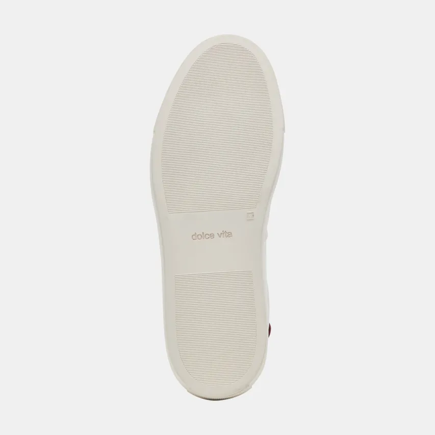 BODEN SNEAKERS WHITE MAROON LEATHER^Dolce Vita New