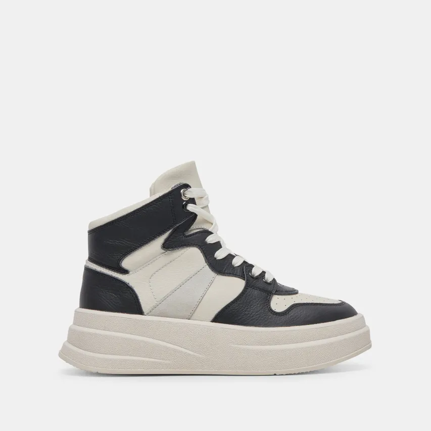BRAX SNEAKER WHITE BLACK LEATHER^Dolce Vita Online