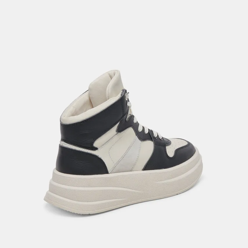 BRAX SNEAKER WHITE BLACK LEATHER^Dolce Vita Online