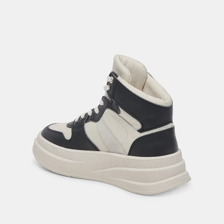 BRAX SNEAKER WHITE BLACK LEATHER^Dolce Vita Online